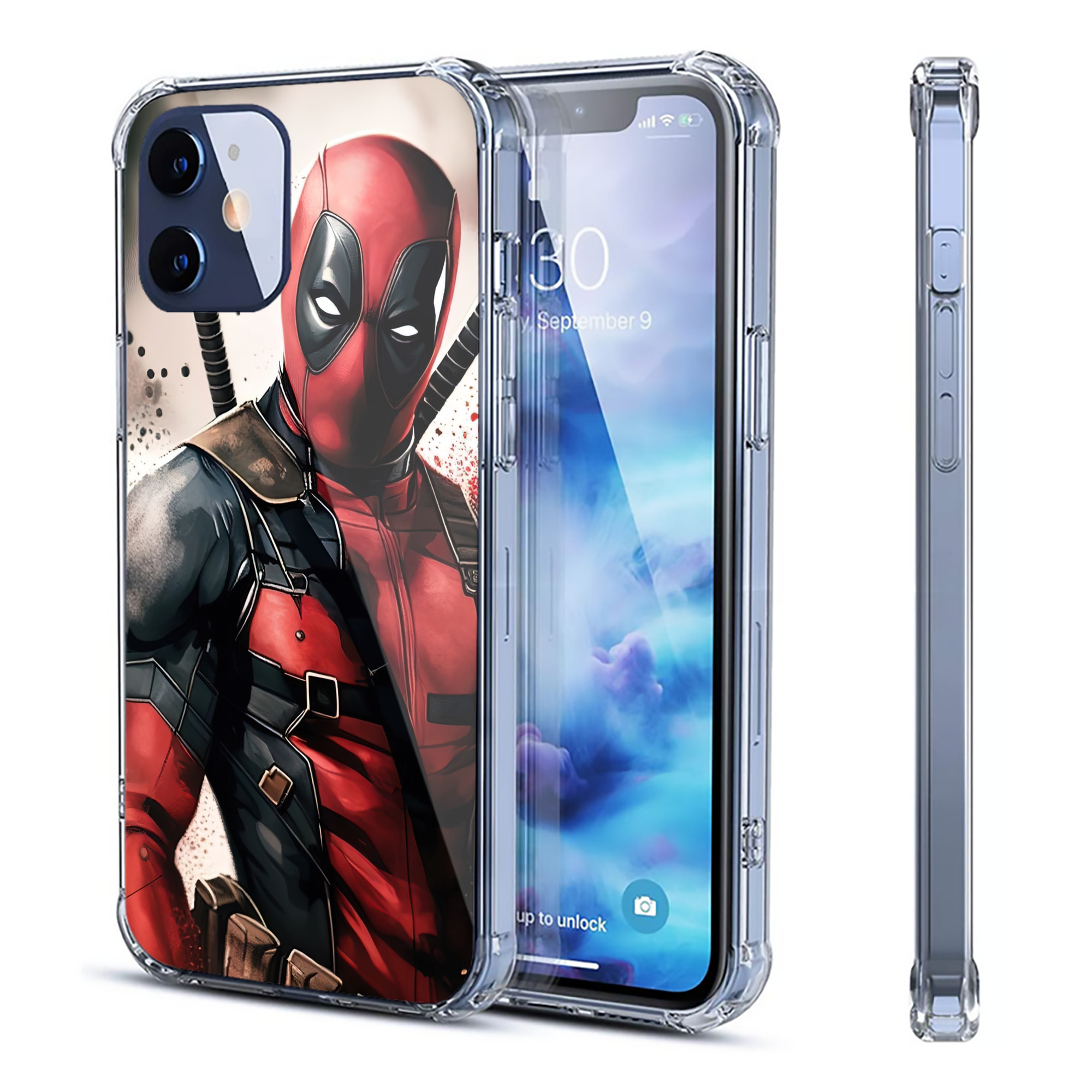 （画像用） Deadpool デッドプール 【iPhone 12シリーズ対応】透明スマホケース（クリアソフトケース）